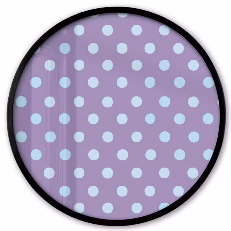 Ronde fotolijst - Paars - Blauw - Geometrisch - Stippen - Polka Dot - Patroon — 1