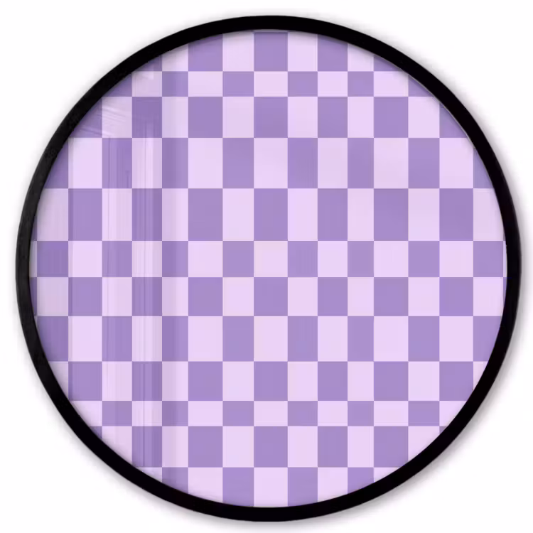 Ronde fotolijst - Paars - Geometrisch - Dambord - Blokken - Patroon — 1
