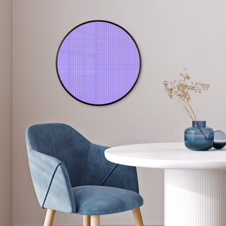 Ronde fotolijst - Paars - Geometrisch - Raster - Minimalistisch - Patroon — 4