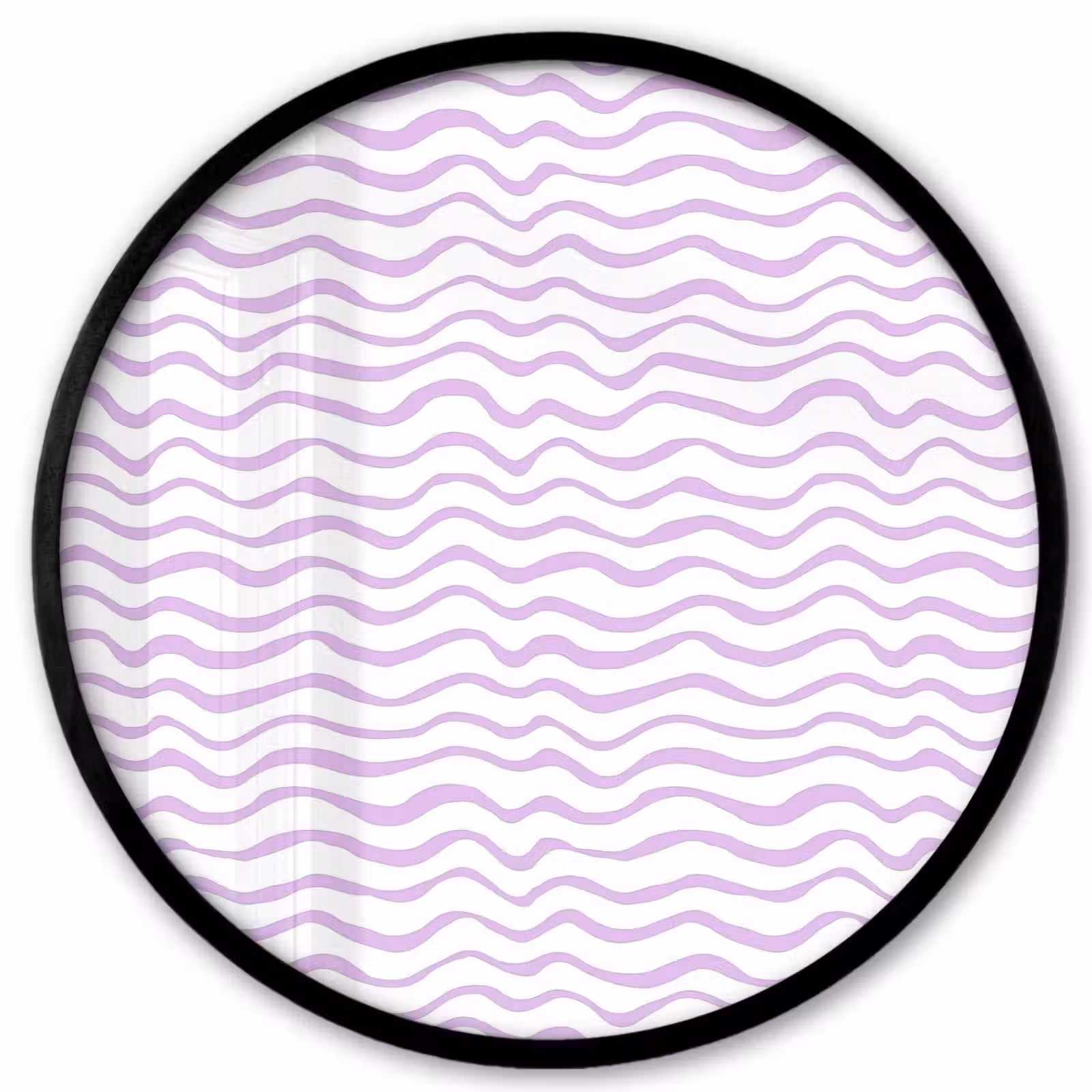 Ronde fotolijst - Lila - Geometrisch - Golfjes - Lijnen - Patroon — 1