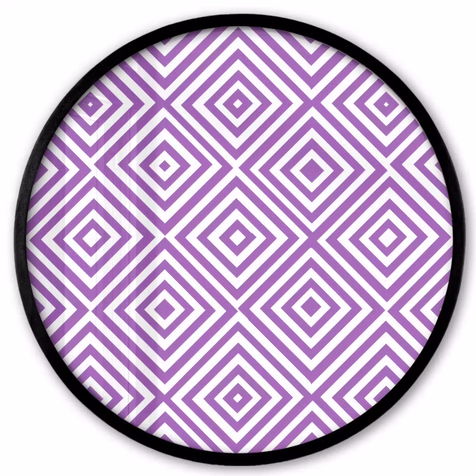 Ronde fotolijst - Paars - Geometrisch - Ruiten - Concentrisch - Patroon — 1