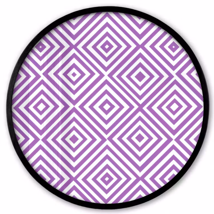 Ronde fotolijst - Paars - Geometrisch - Ruiten - Concentrisch - Patroon — 1
