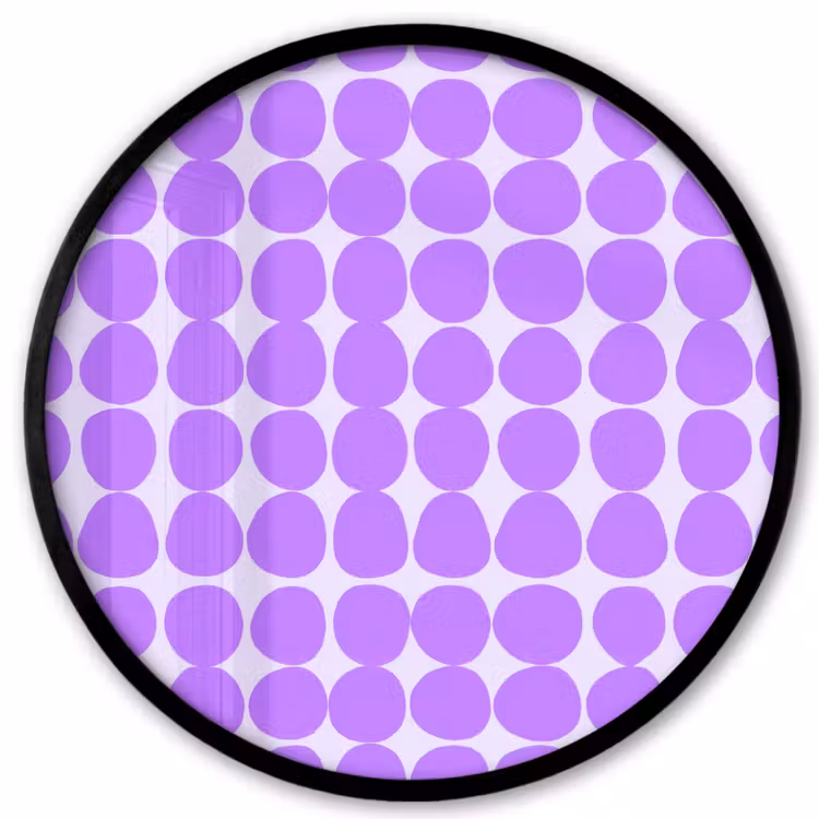 Ronde fotolijst - Paars - Geometrisch - Stippen - Polka Dot - Patroon — 1