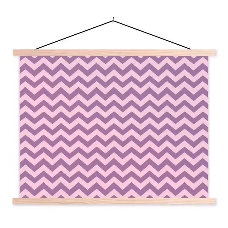 Schoolplaat - Paars - Roze - Geometrisch - Chevron - Zigzag - Patroon — 1