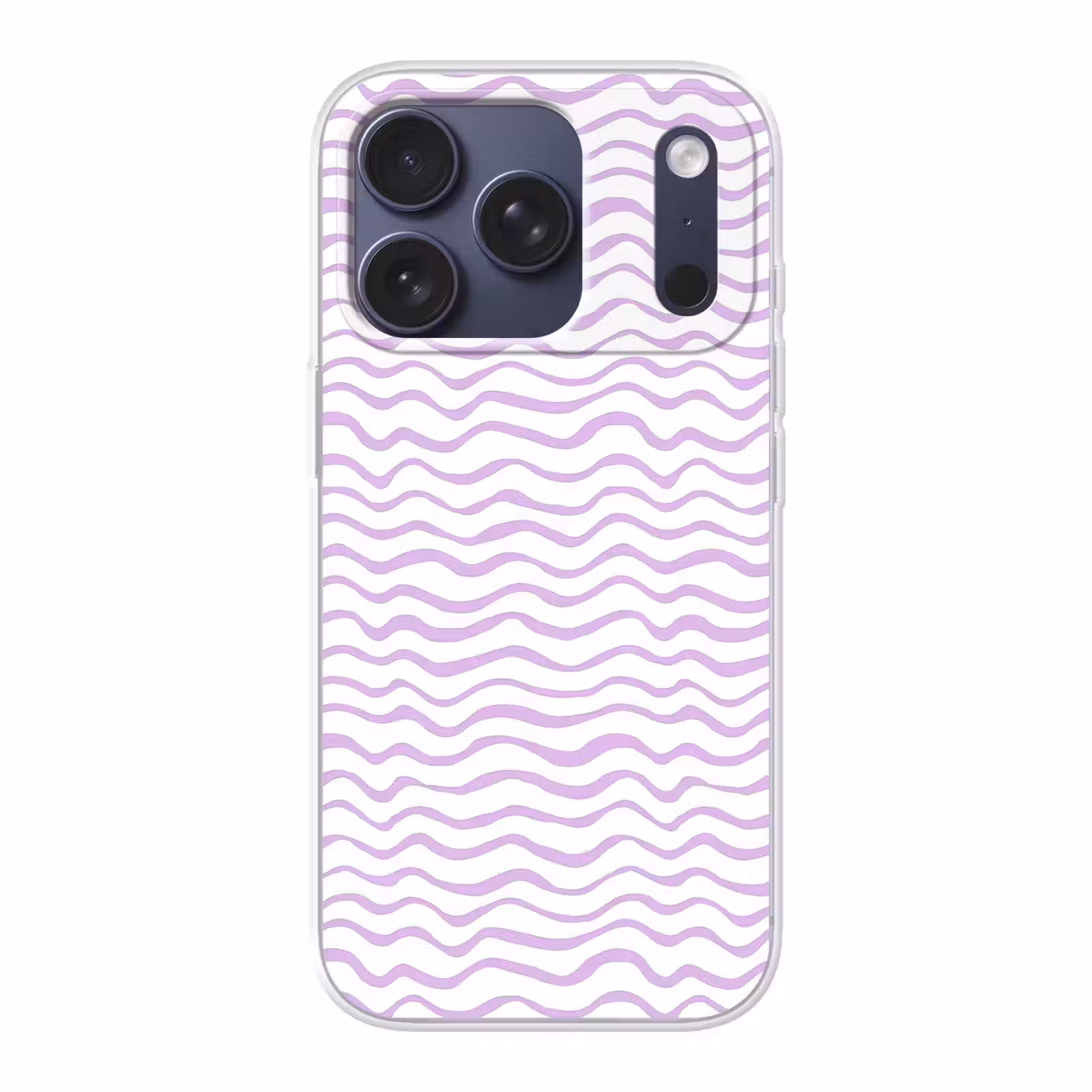Telefoonhoesje - Lila - Geometrisch - Golfjes - Lijnen - Patroon — 1