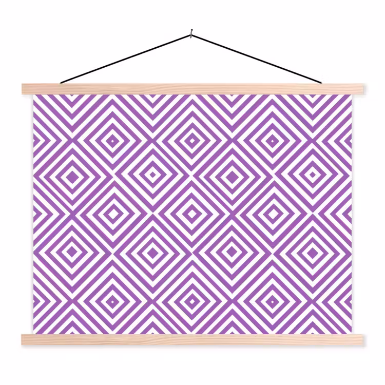 Schoolplaat - Paars - Geometrisch - Ruiten - Concentrisch - Patroon — 1