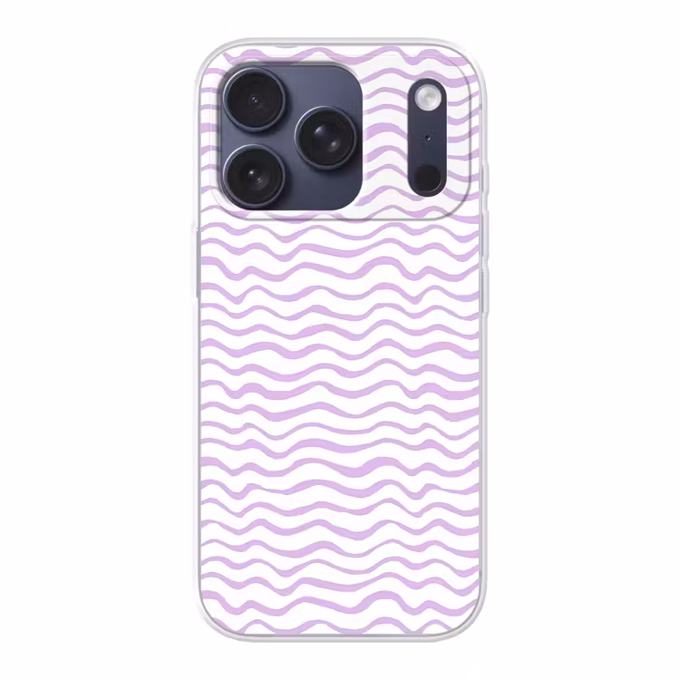Telefoonhoesje - Lila - Geometrisch - Golfjes - Lijnen - Patroon — 1