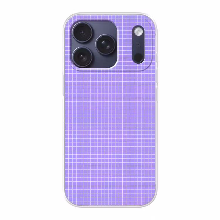Telefoonhoesje - Paars - Geometrisch - Raster - Minimalistisch - Patroon — 1
