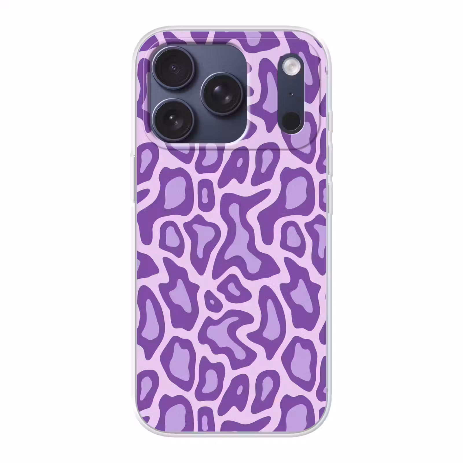 Telefoonhoesje - Paars - Abstract - Luipaard - Vlekken - Groovy - Patroon — 1