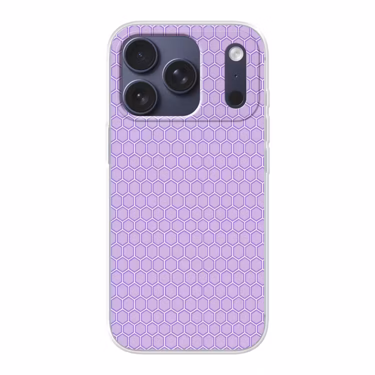 Telefoonhoesje - Paars - Geometrisch - Honeycomb - Bijenraat - Patroon — 1