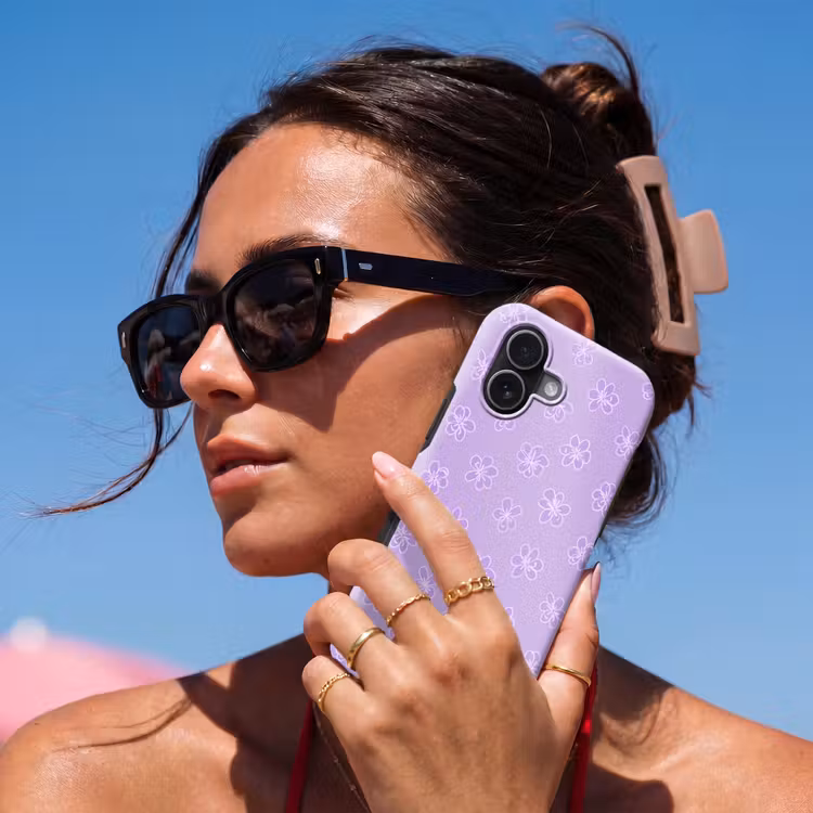 Telefoonhoesje Toughcase - Lila - Botanisch - Bloemen - Handgetekend - Patroon — 6
