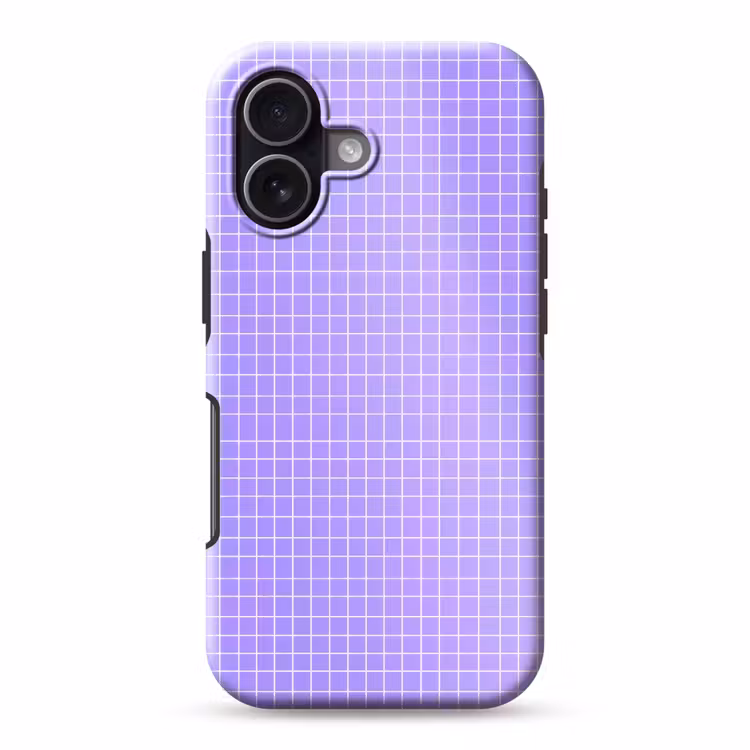 Telefoonhoesje Toughcase - Paars - Geometrisch - Raster - Minimalistisch - Patroon — 1
