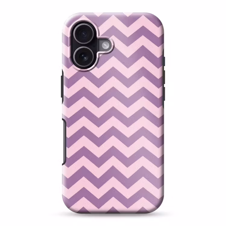 Telefoonhoesje Toughcase - Paars - Roze - Geometrisch - Chevron - Zigzag - Patroon — 1