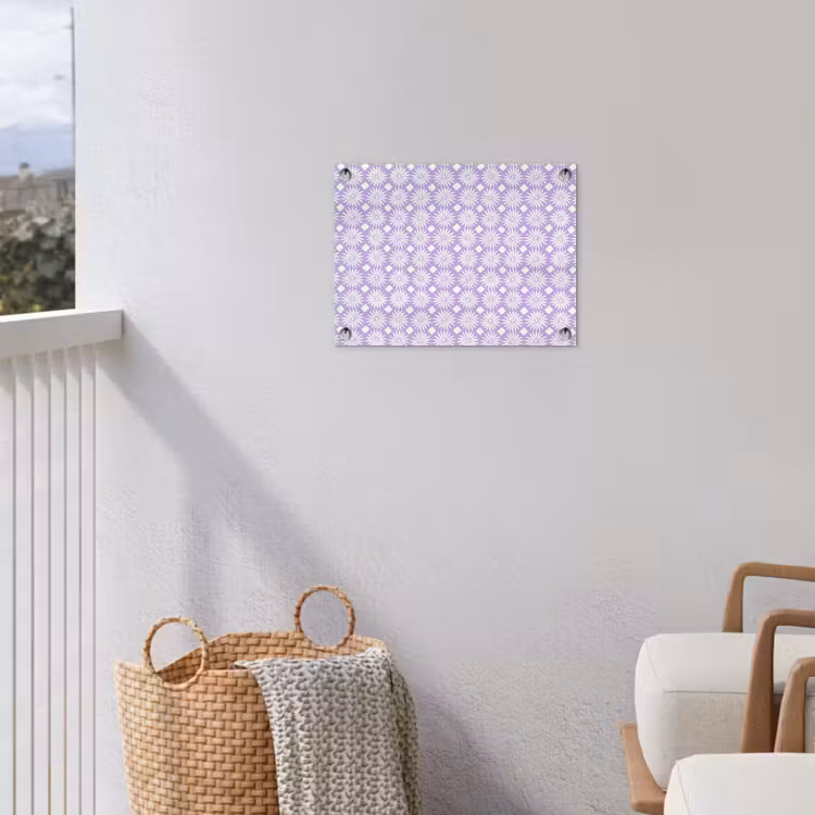 Tuinposter - Lila - Botanisch - Bloemen - Margrieten - Patroon — 3