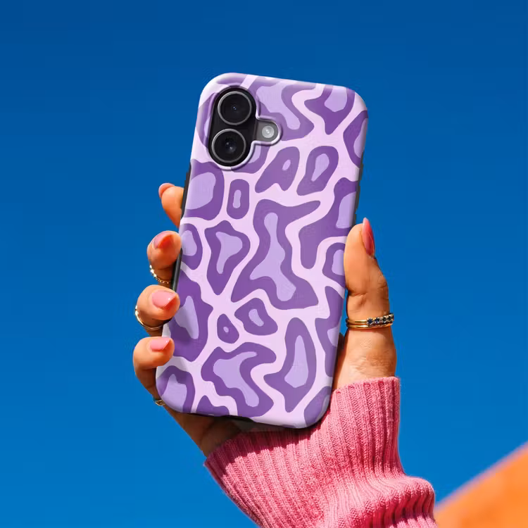 Telefoonhoesje Toughcase - Paars - Abstract - Luipaard - Vlekken - Groovy - Patroon — 2
