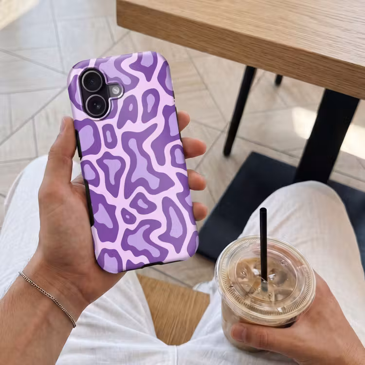 Telefoonhoesje Toughcase - Paars - Abstract - Luipaard - Vlekken - Groovy - Patroon — 4
