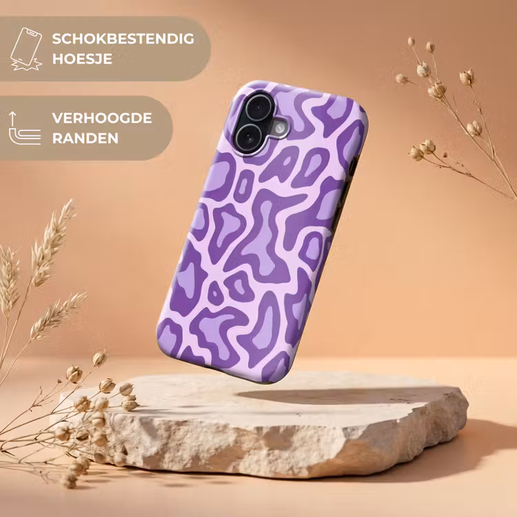 Telefoonhoesje Toughcase - Paars - Abstract - Luipaard - Vlekken - Groovy - Patroon — 5