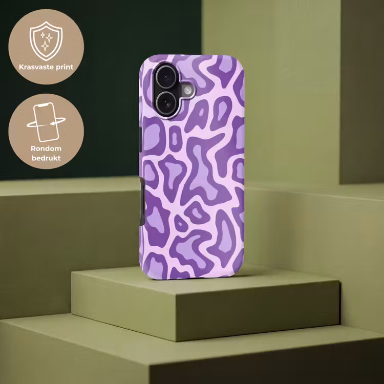 Telefoonhoesje Toughcase - Paars - Abstract - Luipaard - Vlekken - Groovy - Patroon — 7