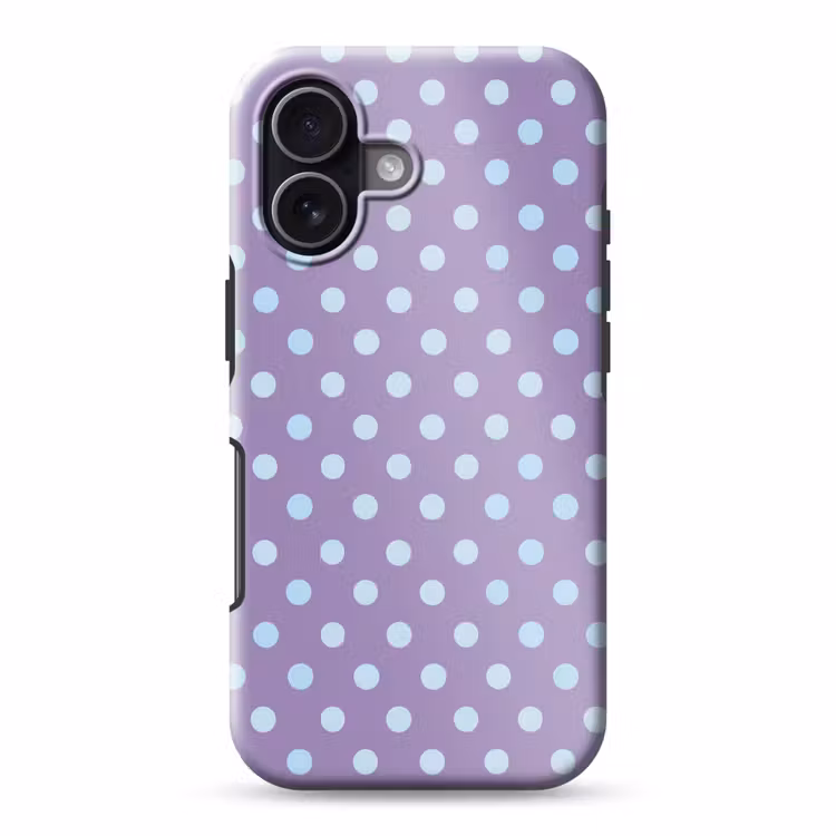 Telefoonhoesje Toughcase - Paars - Blauw - Geometrisch - Stippen - Polka Dot - Patroon — 1