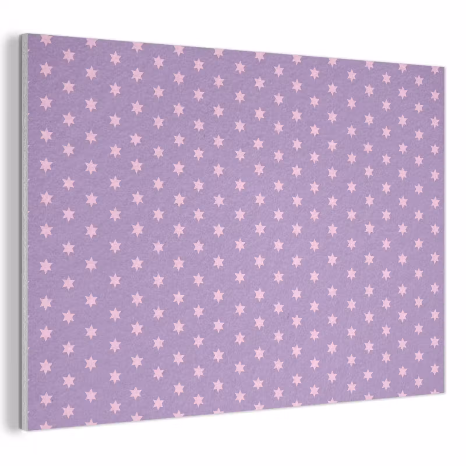 Akoestisch schilderij - Paars - Roze - Sterren - Geometrisch - Patroon — 1