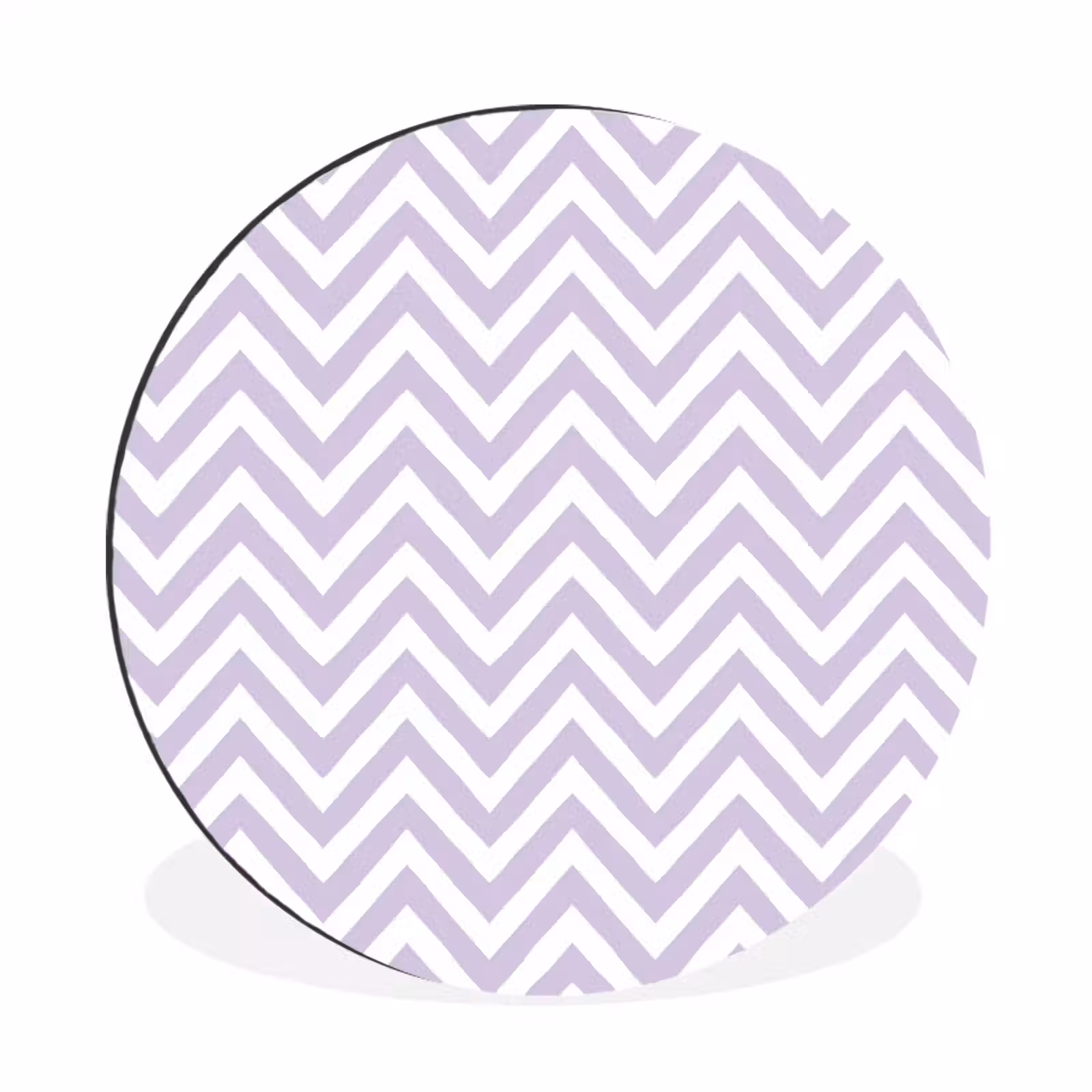Muurcirkel aluminium - Lila - Geometrisch - Chevron - Zigzag - Patroon — 1