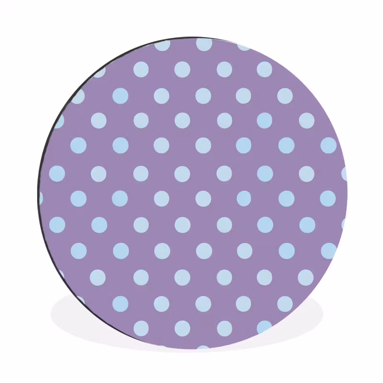 Muurcirkel aluminium - Paars - Blauw - Geometrisch - Stippen - Polka Dot - Patroon — 1