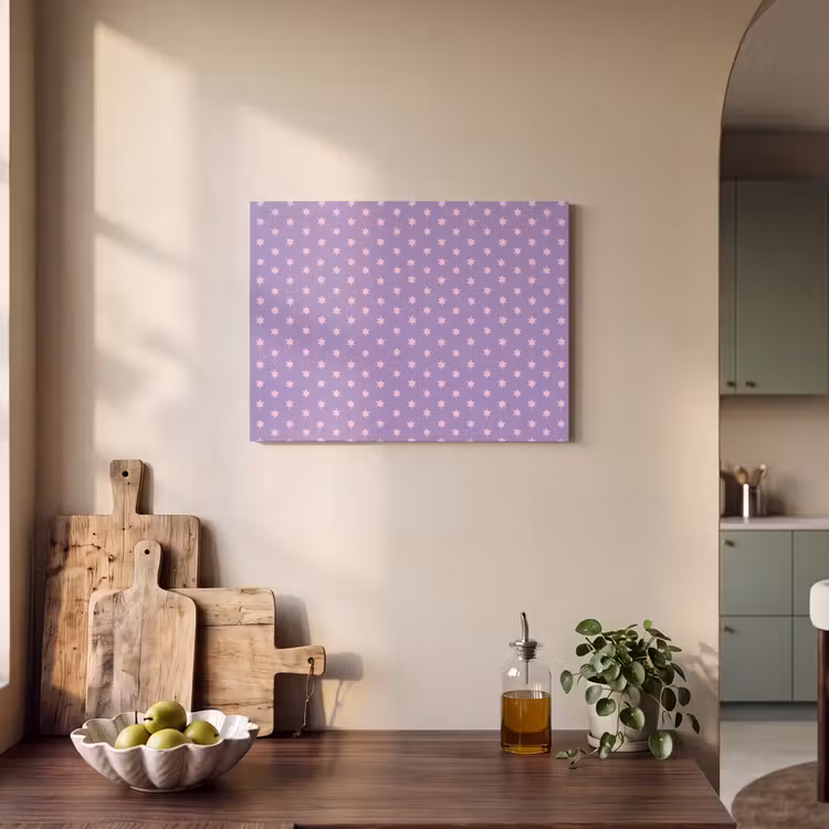 Akoestisch schilderij - Paars - Roze - Sterren - Geometrisch - Patroon — 3