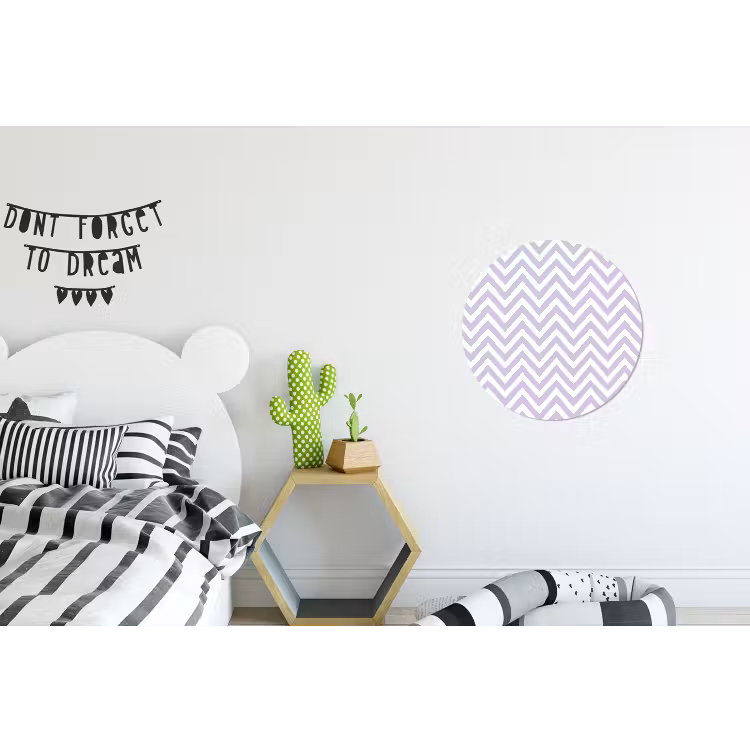 Muurcirkel aluminium - Lila - Geometrisch - Chevron - Zigzag - Patroon — 5
