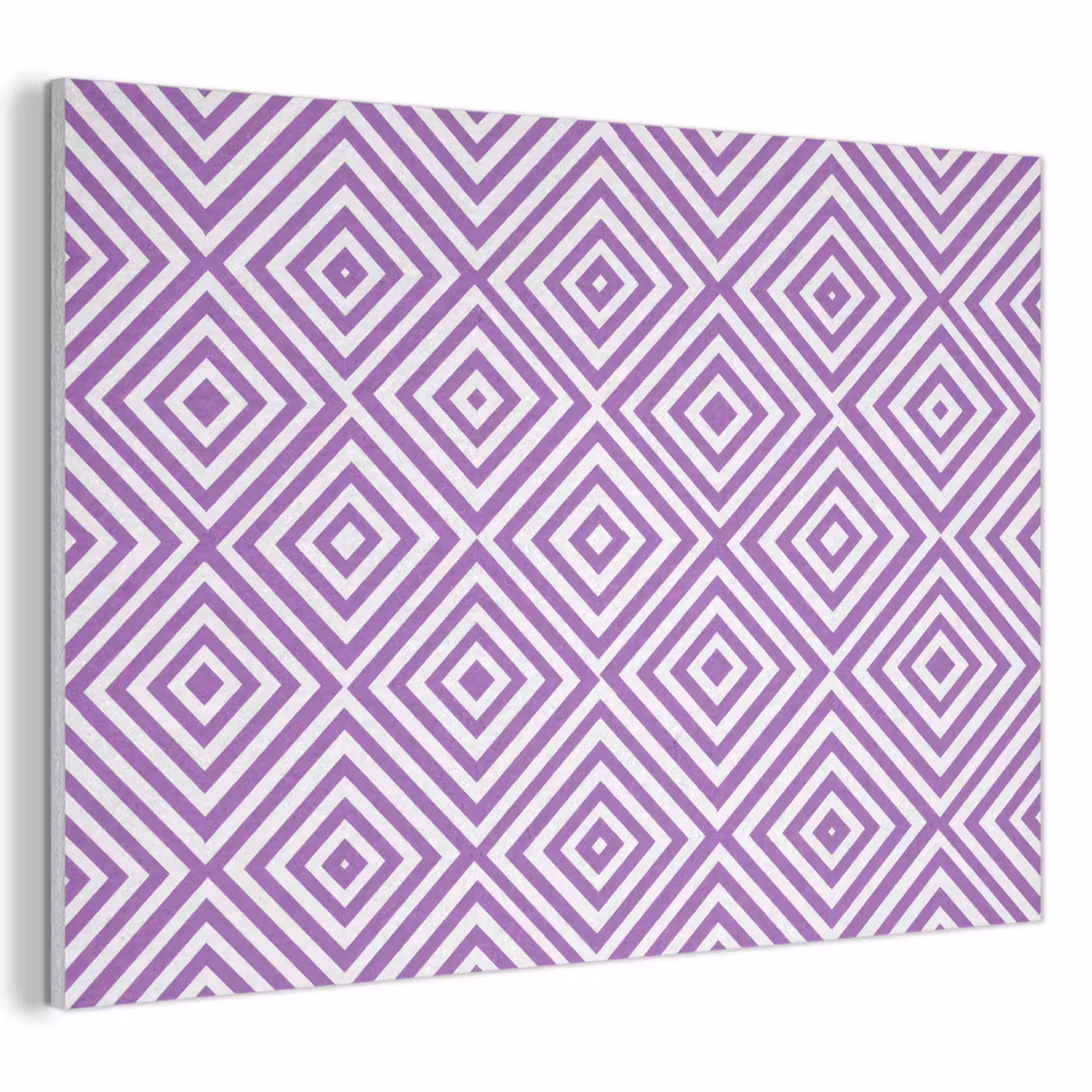 Akoestisch schilderij - Paars - Geometrisch - Ruiten - Concentrisch - Patroon — 1