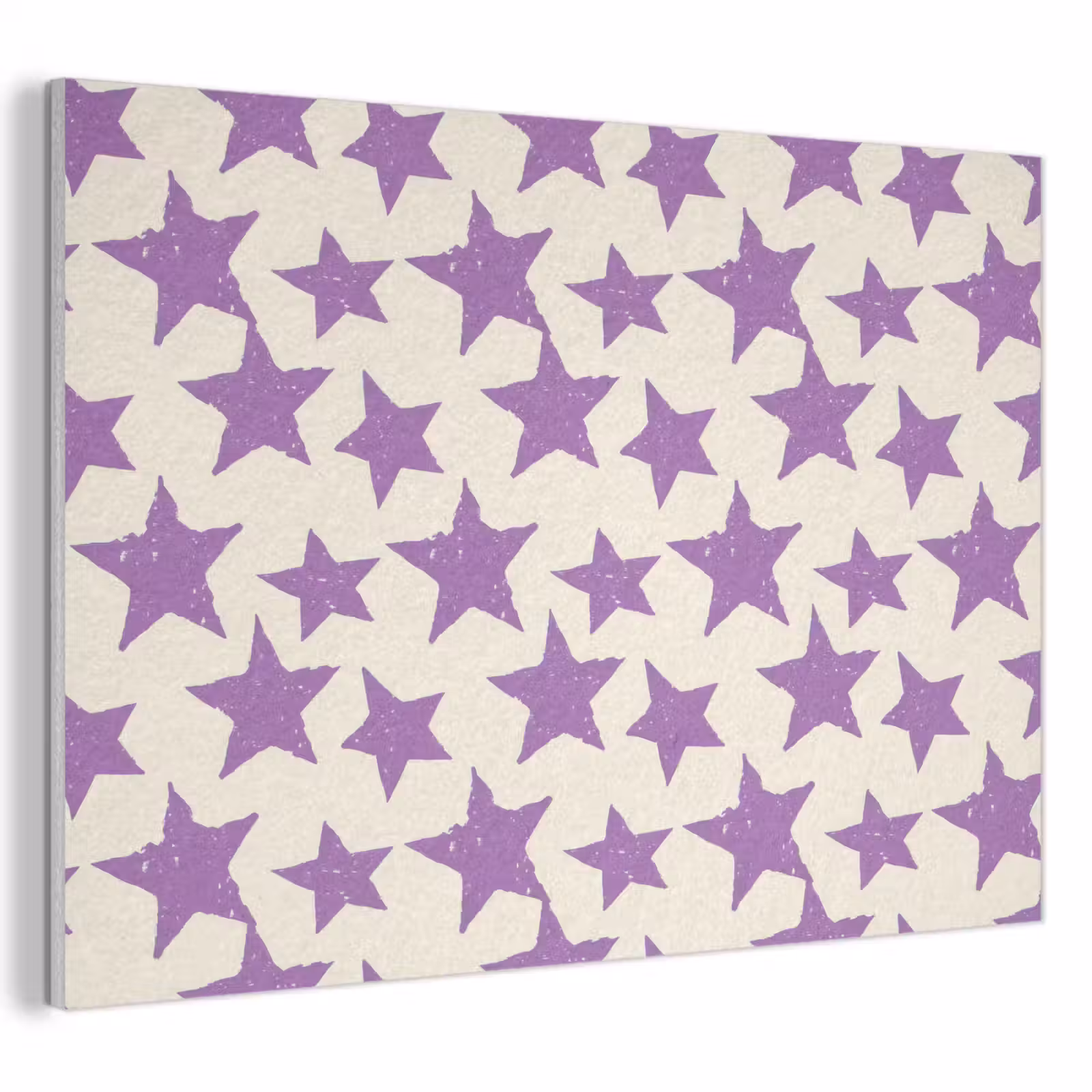 Akoestisch schilderij - Paars - Geometrisch - Sterren - Stempel - Patroon — 1