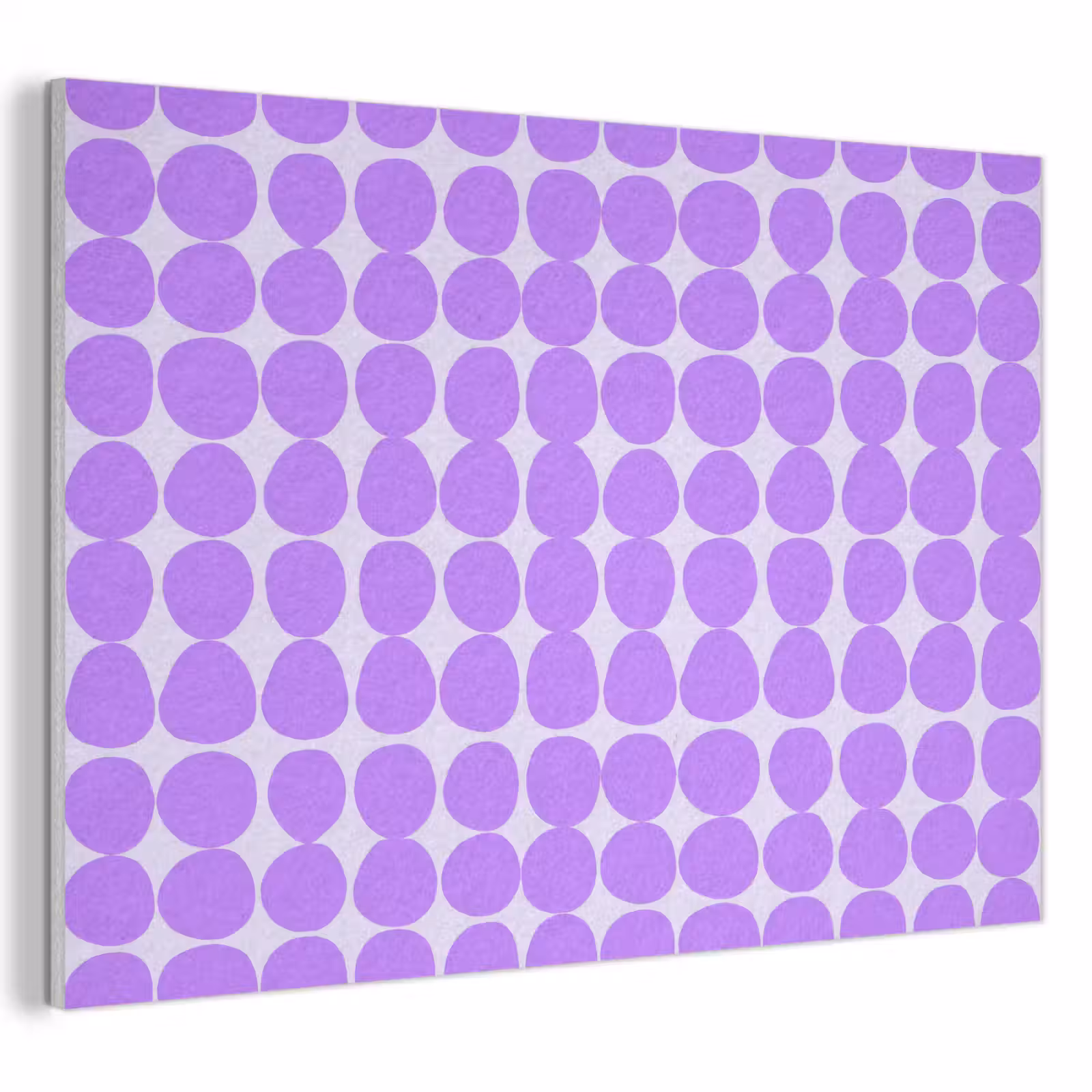 Akoestisch schilderij - Paars - Geometrisch - Stippen - Polka Dot - Patroon — 1