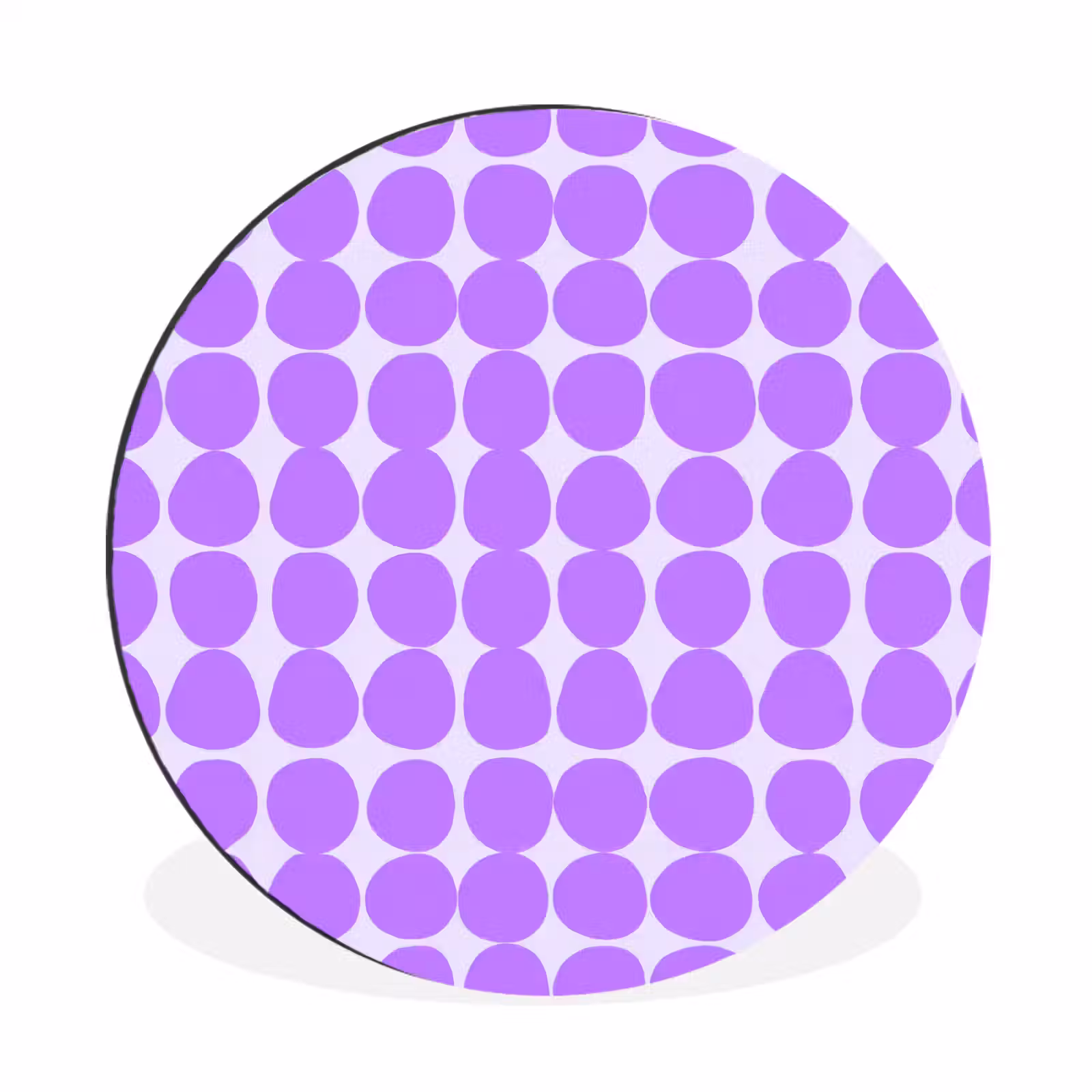 Muurcirkel aluminium - Paars - Geometrisch - Stippen - Polka Dot - Patroon — 1
