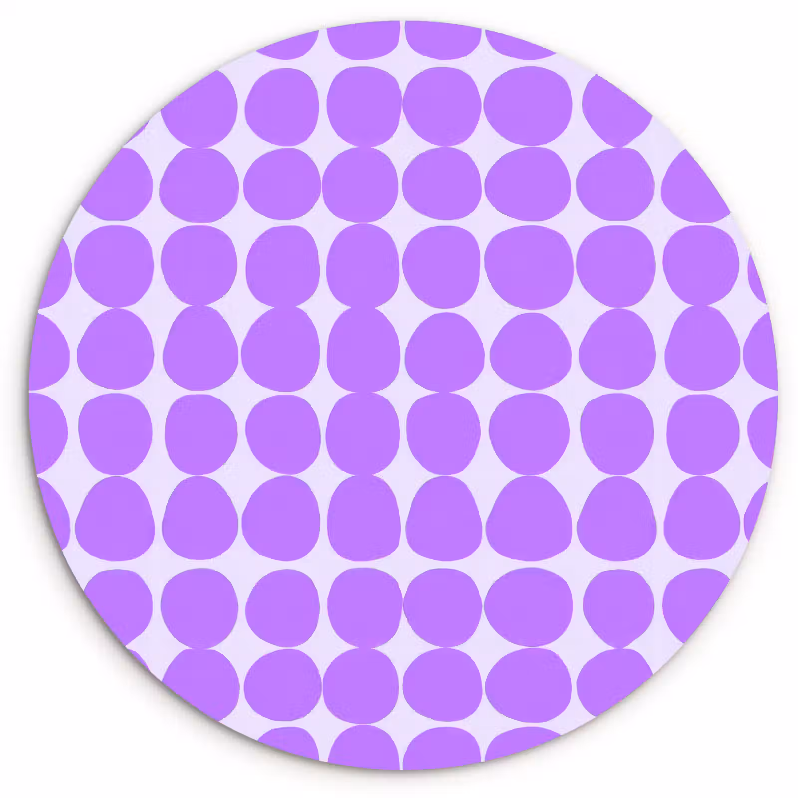 Muurcirkel glas - Paars - Geometrisch - Stippen - Polka Dot - Patroon — 1
