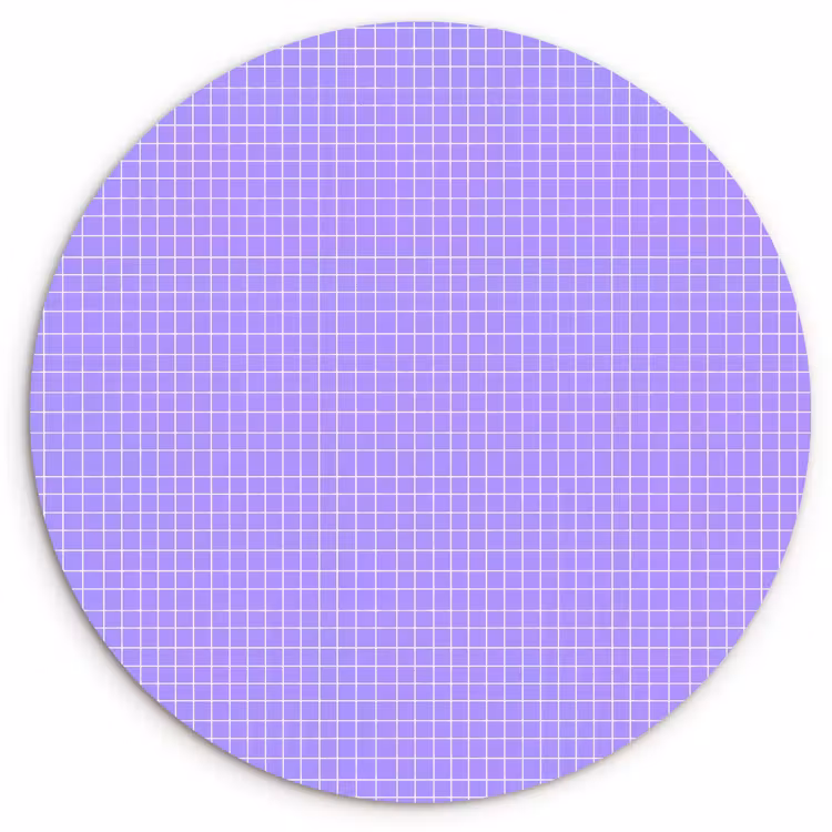 Muurcirkel glas - Paars - Geometrisch - Raster - Minimalistisch - Patroon — 1