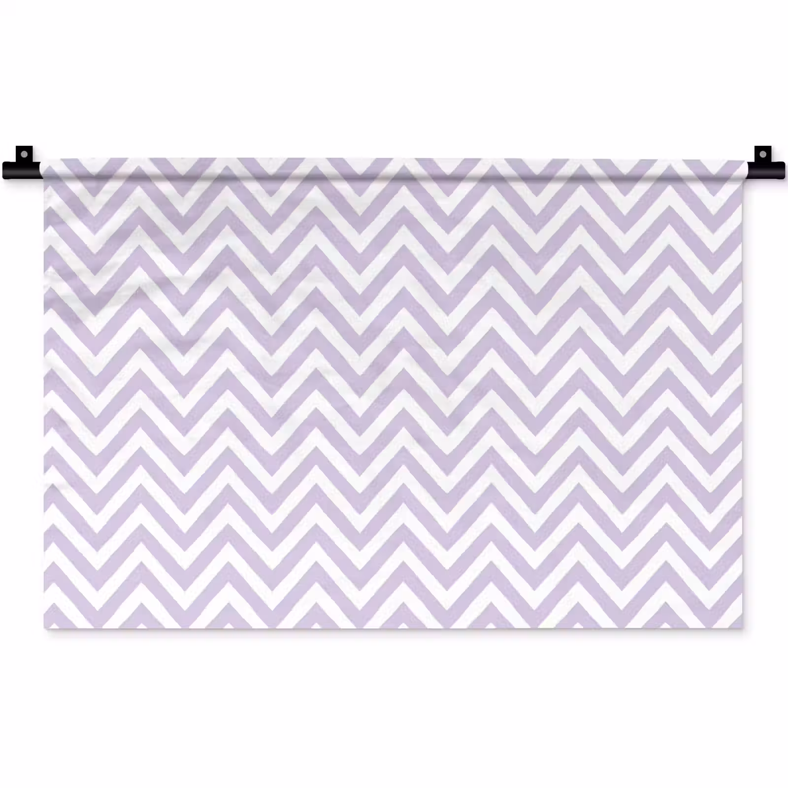 Wandkleed - Lila - Geometrisch - Chevron - Zigzag - Patroon — 1