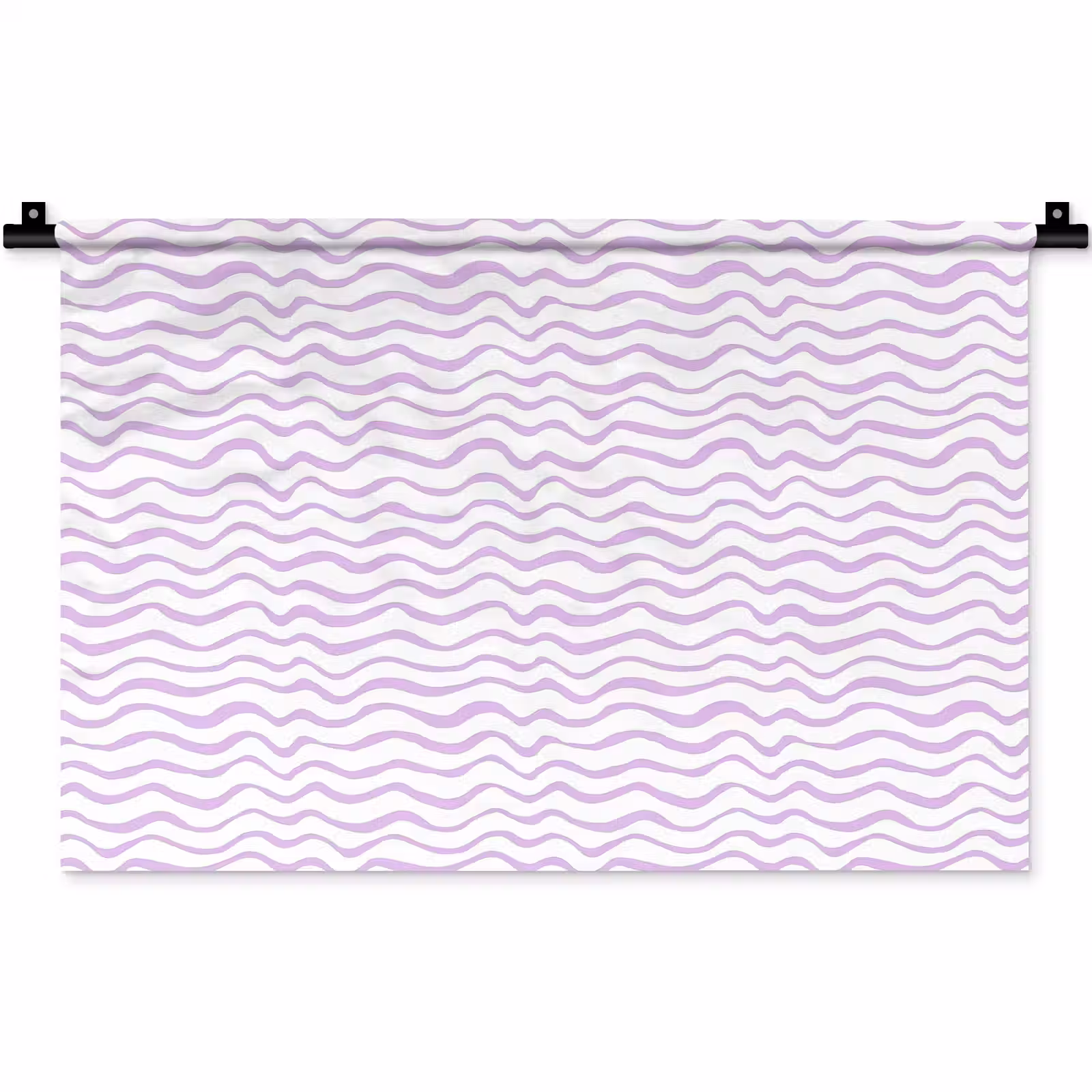Wandkleed - Lila - Geometrisch - Golfjes - Lijnen - Patroon — 1