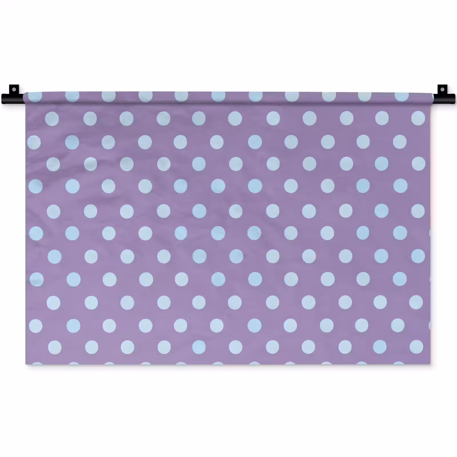 Wandkleed - Paars - Blauw - Geometrisch - Stippen - Polka Dot - Patroon — 1