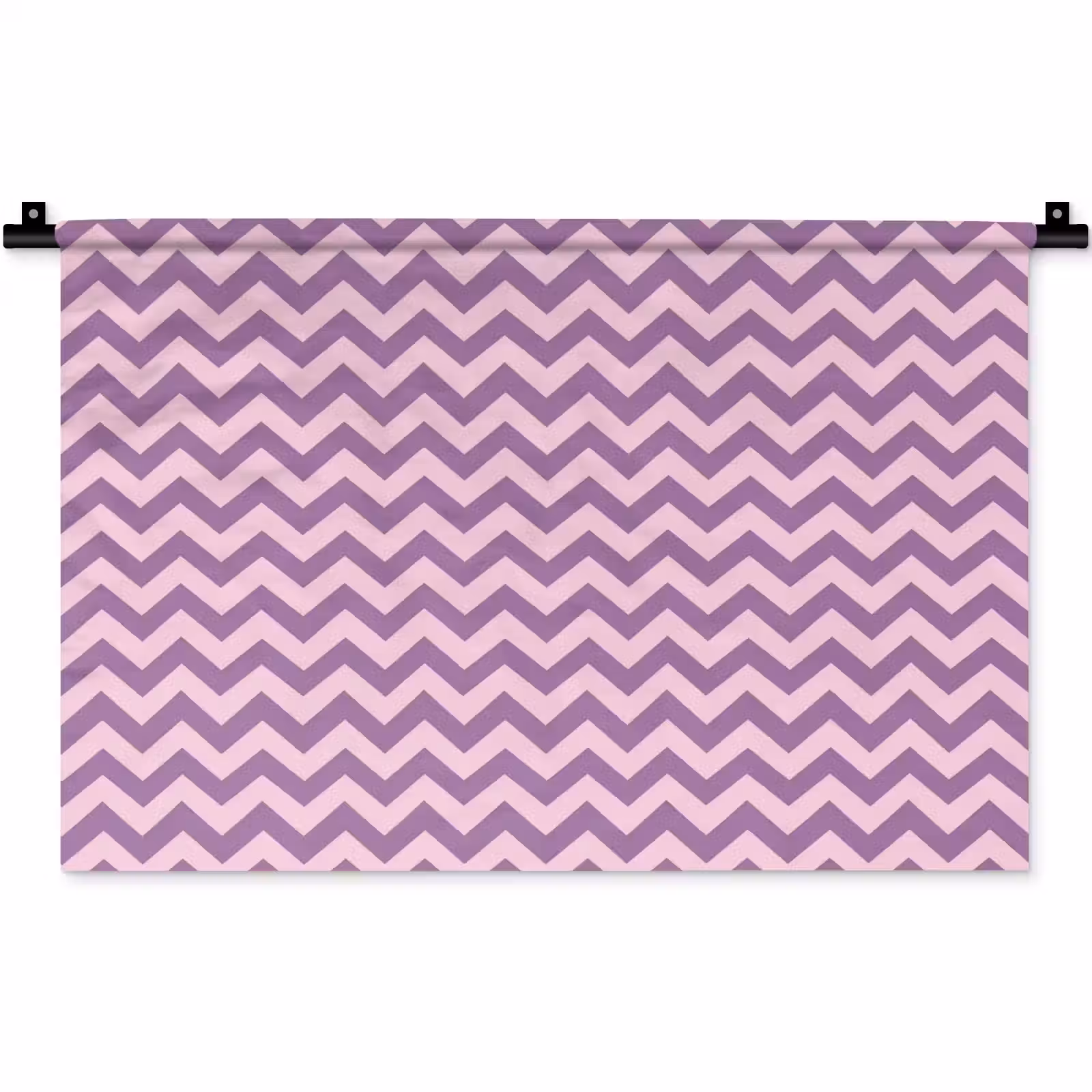 Wandkleed - Paars - Roze - Geometrisch - Chevron - Zigzag - Patroon — 1