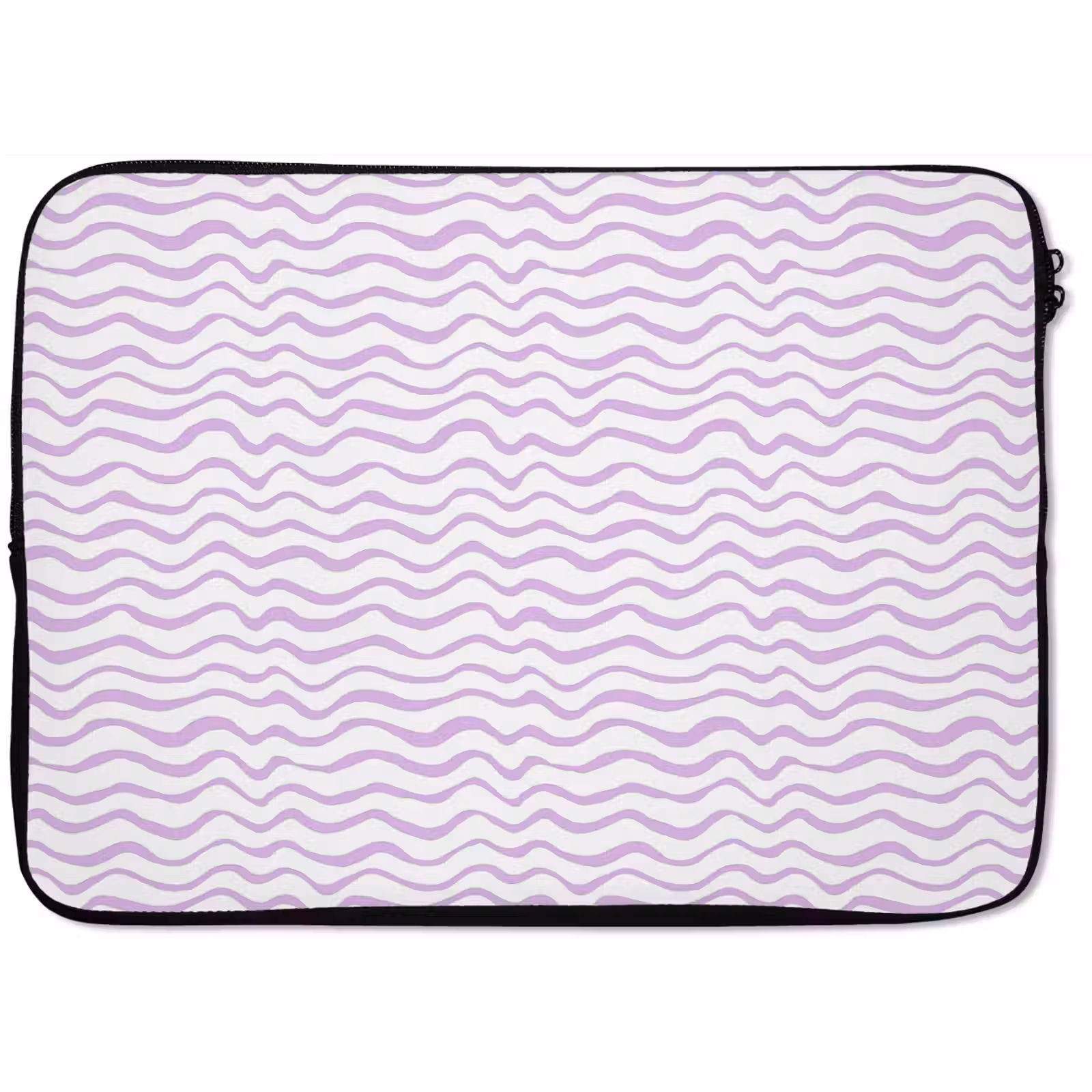 Laptophoes Lila - Geometrisch - Golfjes - Lijnen - Patroon — 1