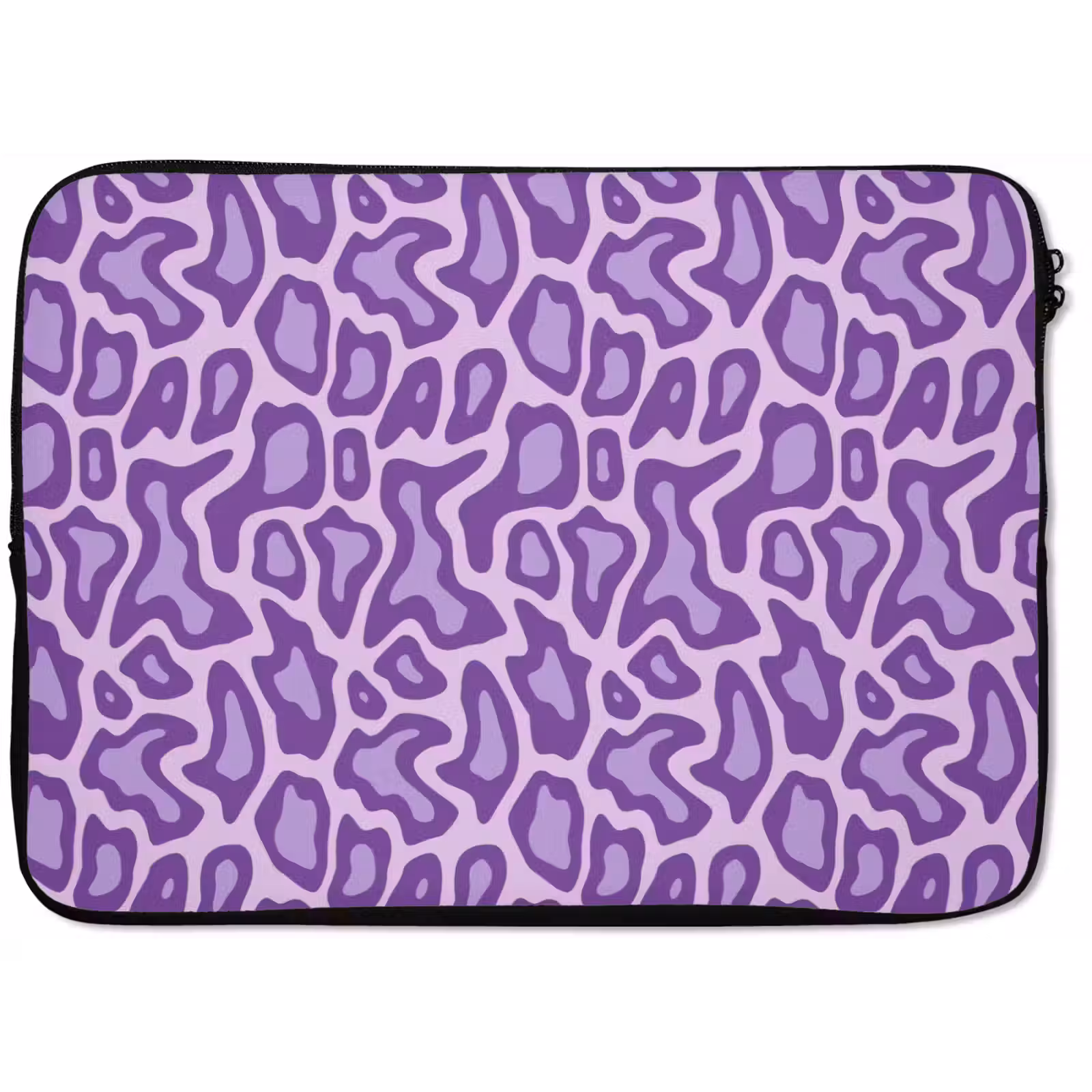 Laptophoes Paars - Abstract - Luipaard - Vlekken - Groovy - Patroon — 1