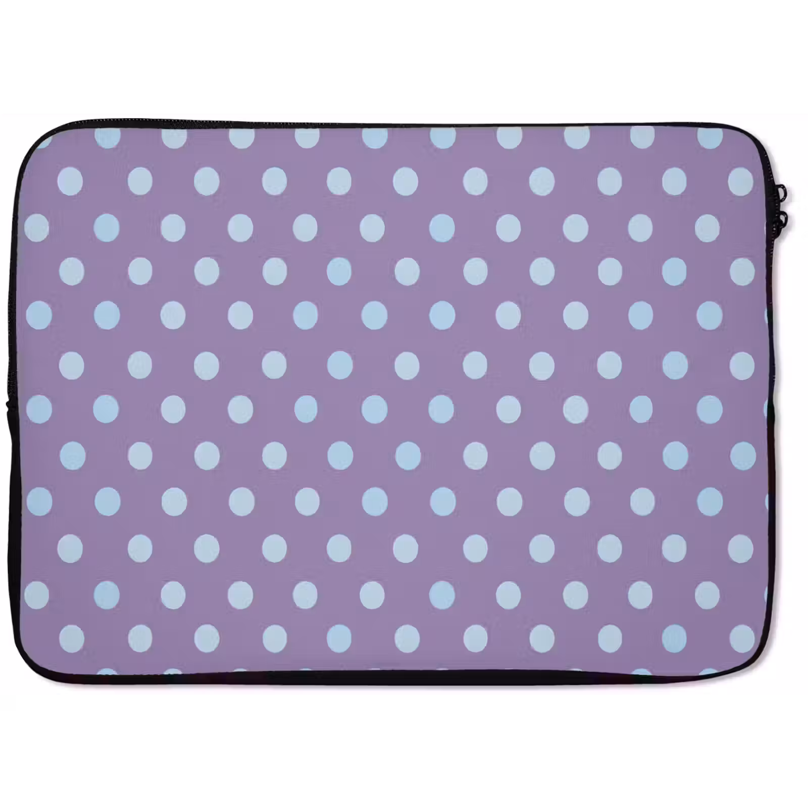 Laptophoes Paars - Blauw - Geometrisch - Stippen - Polka Dot - Patroon — 1