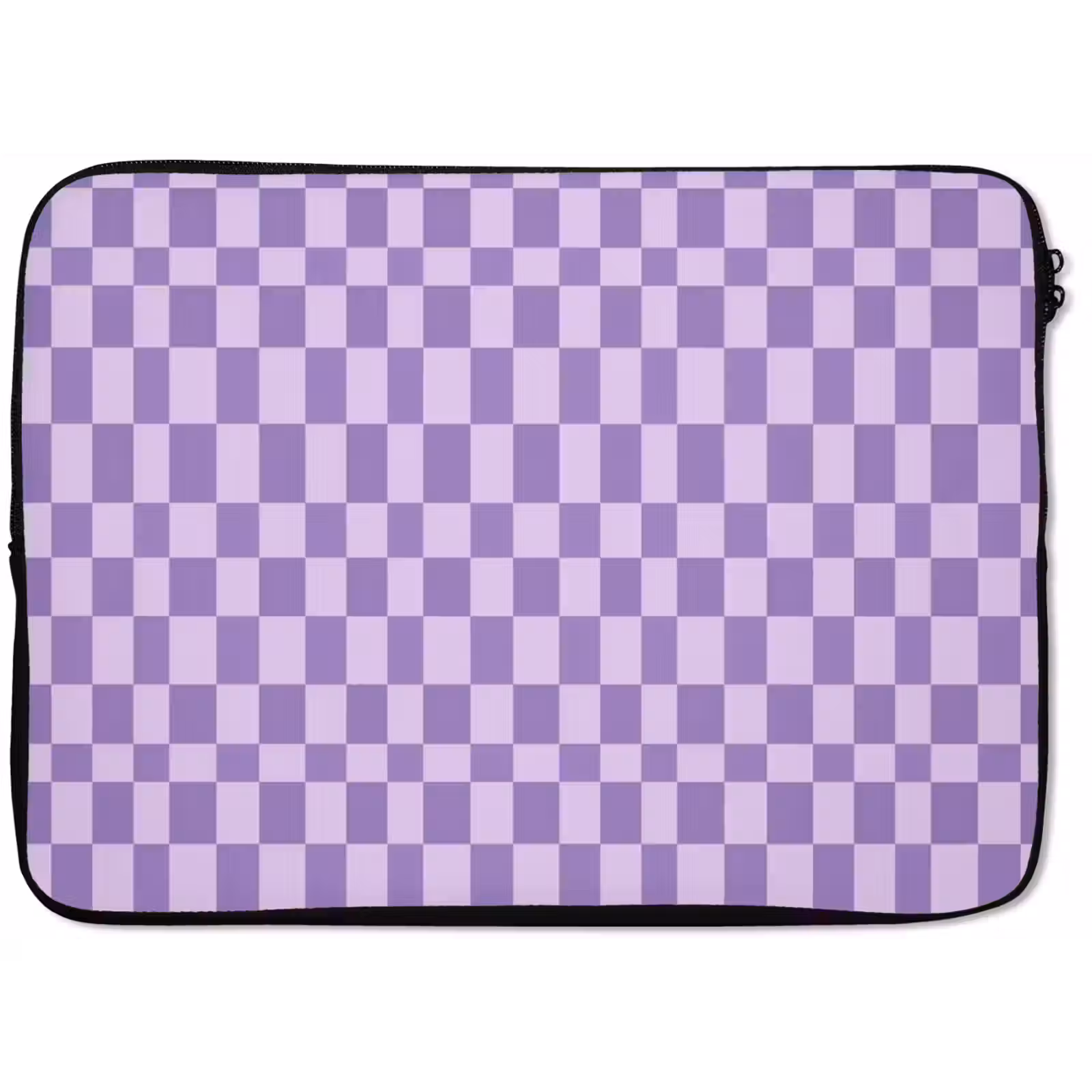 Laptophoes Paars - Geometrisch - Dambord - Blokken - Patroon — 1