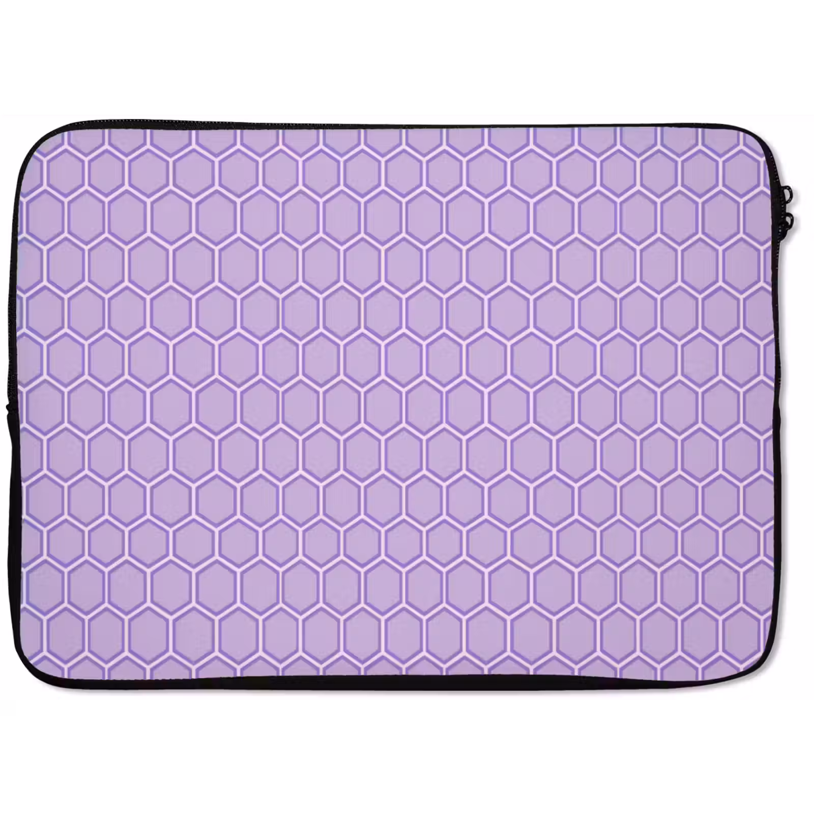 Laptophoes Paars - Geometrisch - Honeycomb - Bijenraat - Patroon — 1