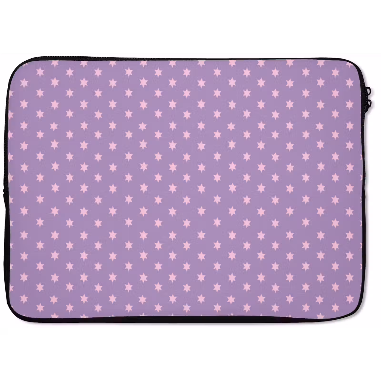 Laptophoes Paars - Roze - Sterren - Geometrisch - Patroon — 1