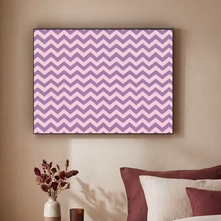 Art frame - Paars - Roze - Geometrisch - Chevron - Zigzag - Patroon — 3
