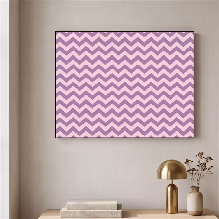Art frame - Paars - Roze - Geometrisch - Chevron - Zigzag - Patroon — 5