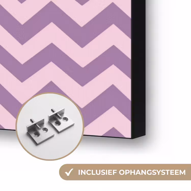 Art frame - Paars - Roze - Geometrisch - Chevron - Zigzag - Patroon — 6