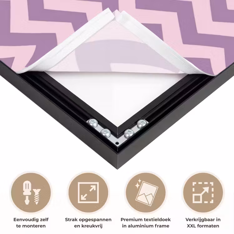 Art frame - Paars - Roze - Geometrisch - Chevron - Zigzag - Patroon — 8