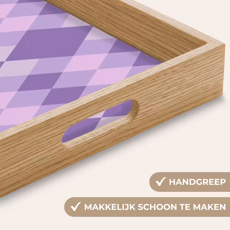 Dienblad - Paars - Geometrisch - Ruiten - Argyle - Patroon — 5