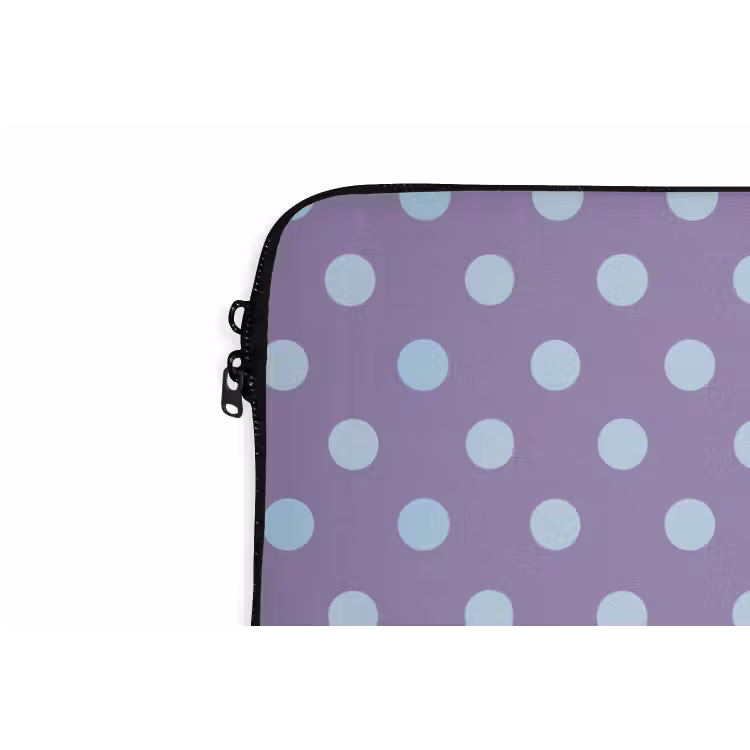 Laptophoes Paars - Blauw - Geometrisch - Stippen - Polka Dot - Patroon — 5